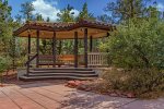 Perfect oversized gazebo to bask in the surrounding natures-scapes